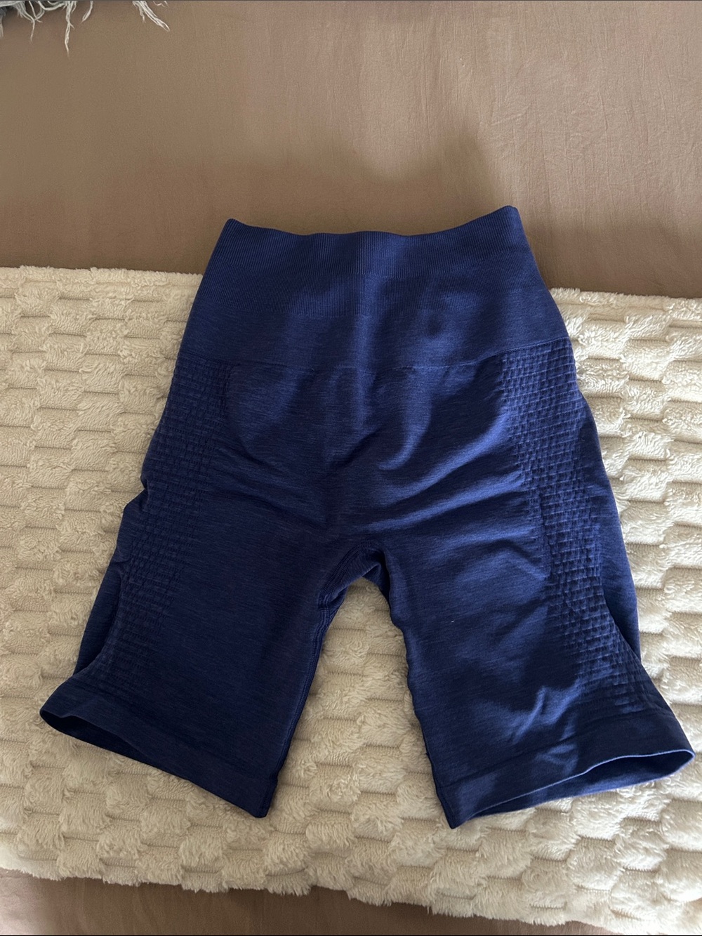 Alphalete Navy High-Waist Seamless Bike Shorts